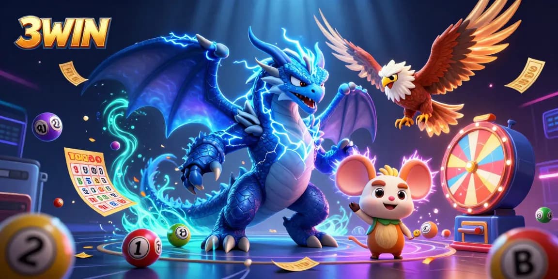 Engage with 3WIN while exploring dynamic online gaming with vibrant characters and exciting elements.