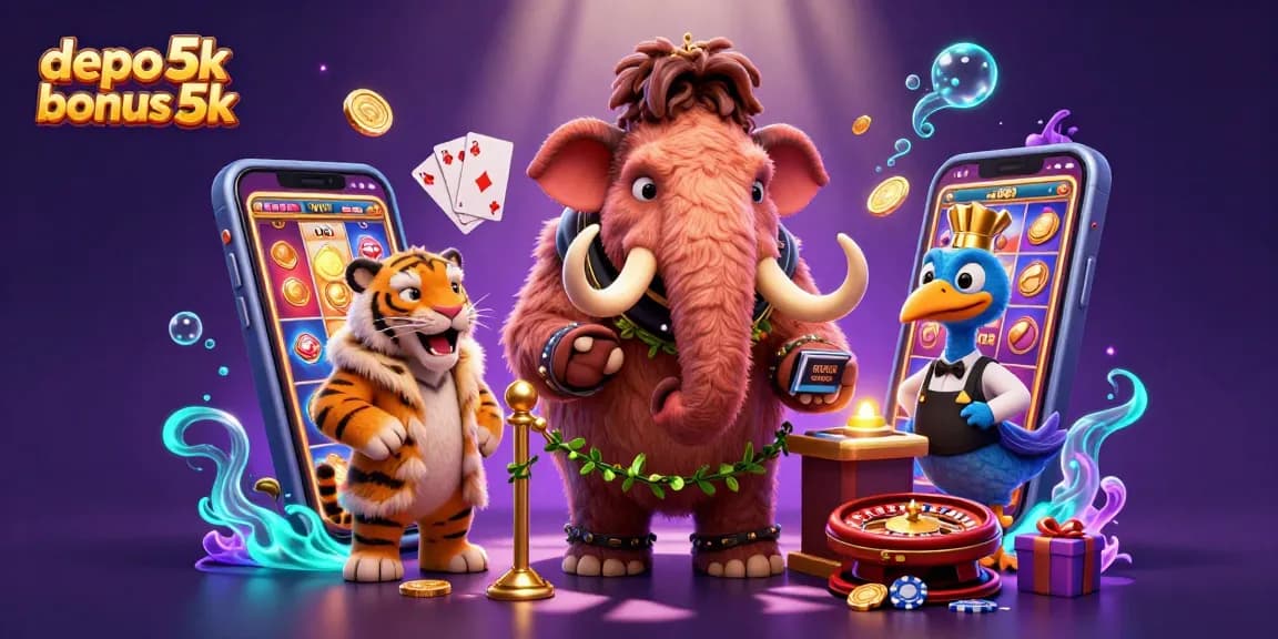 Play exciting slot games with the depo 5k bonus 5k, featuring vibrant characters and enticing winnings!