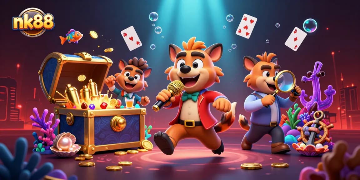 Engage with the dynamic humor and excitement at nk88’s comedy casino featuring hyenas in vibrant action.