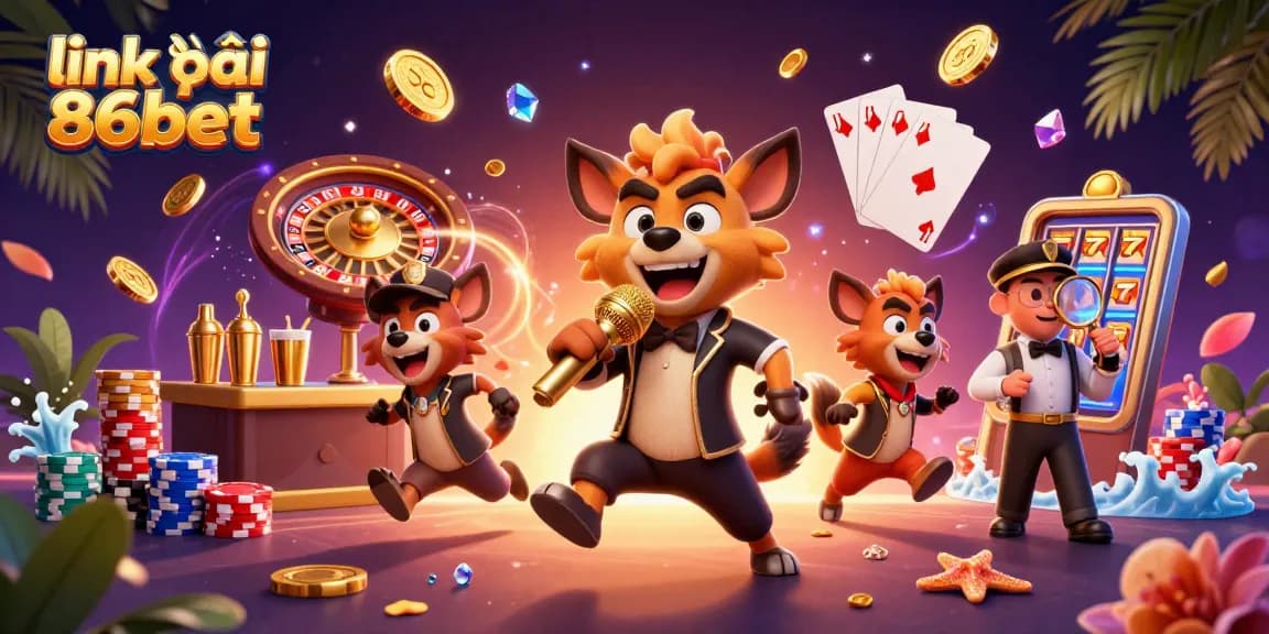 Engage with thrilling casino action at link vào 86bet, featuring a lively scene with hyenas in a comedy club