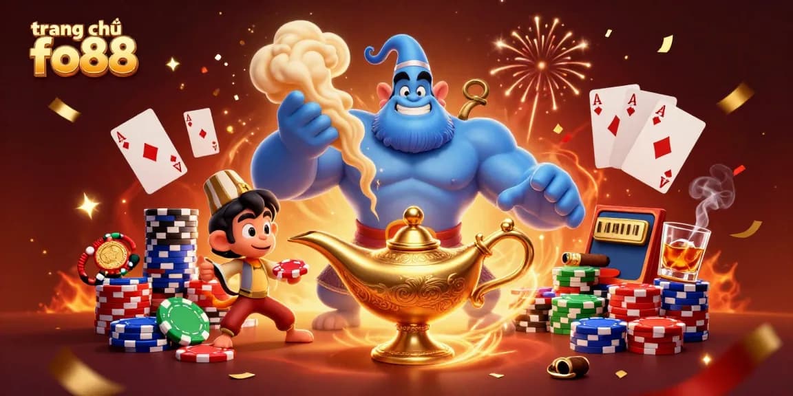 Experience the excitement of trang chủ fo88 with vibrant casino elements and magical characters.