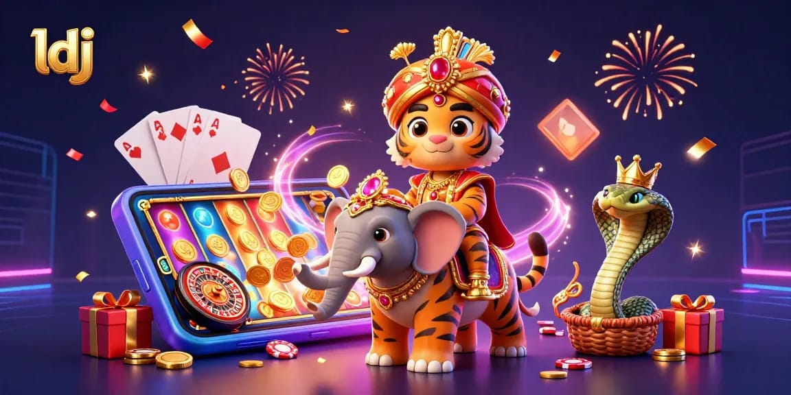 Experience the excitement of ldj with colorful slot games and vibrant casino elements.