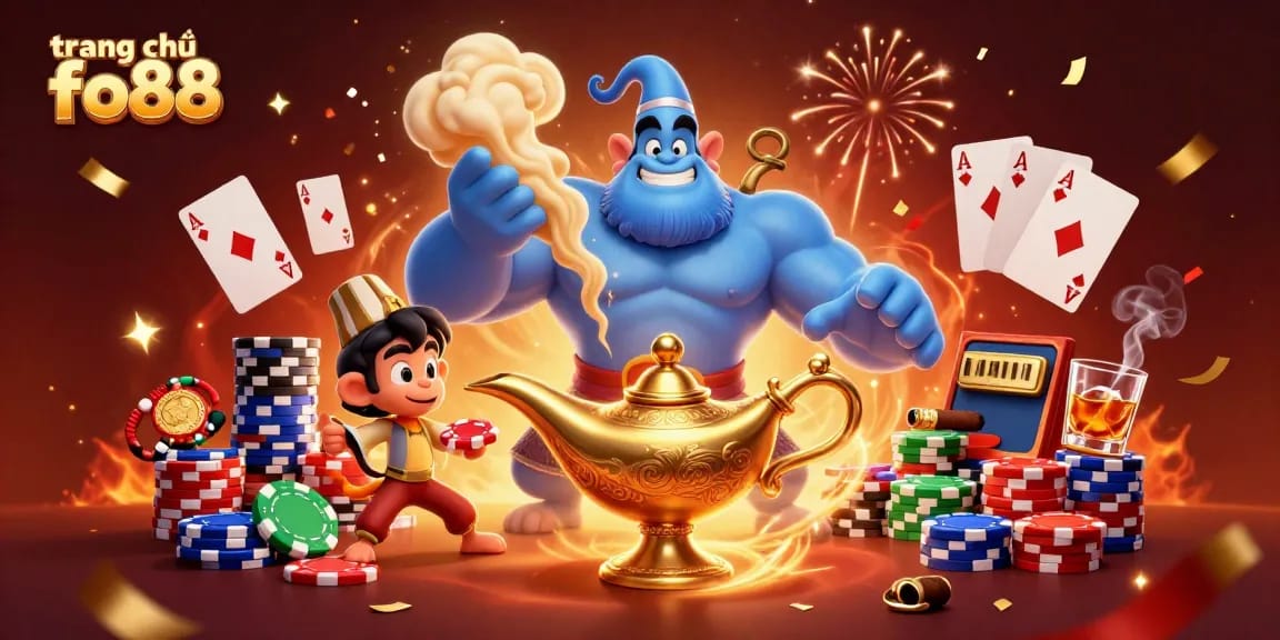 Experience the excitement of trang chủ fo88 with vibrant casino elements and magical characters.