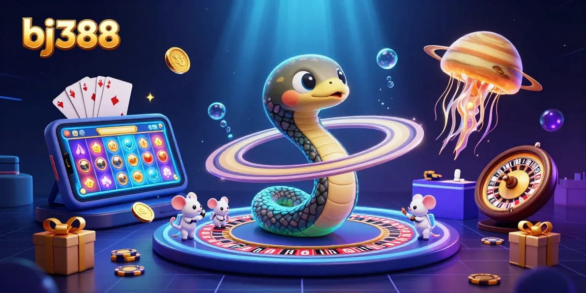 Experience vibrant gaming at bj388 with astronaut mice betting on a cosmic roulette wheel