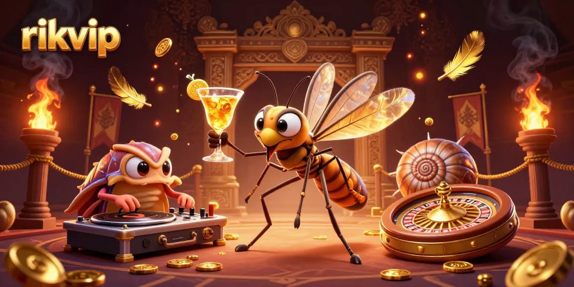 Experience the thrill of rikvip with lively casino elements in an ultra-detailed 3D scene.
