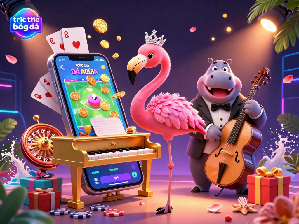 Engaging real-time sports betting experience with the keyword trực tiếp bóng đá visualized through vibrant characters and game elements.