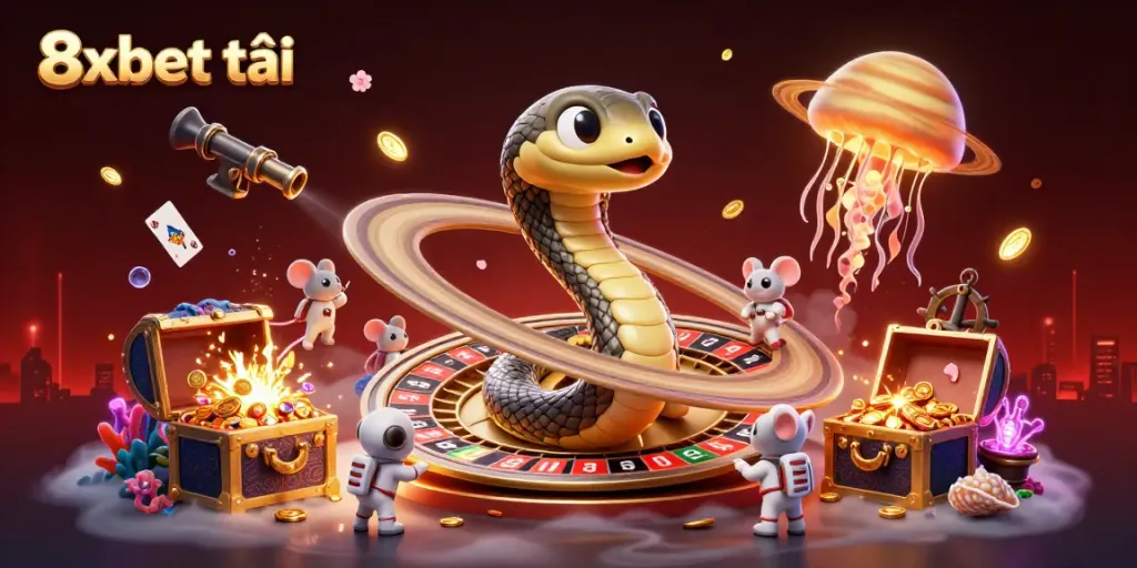 Engage in betting strategies with 8xbet tải featuring dynamic 3D characters and casino elements.