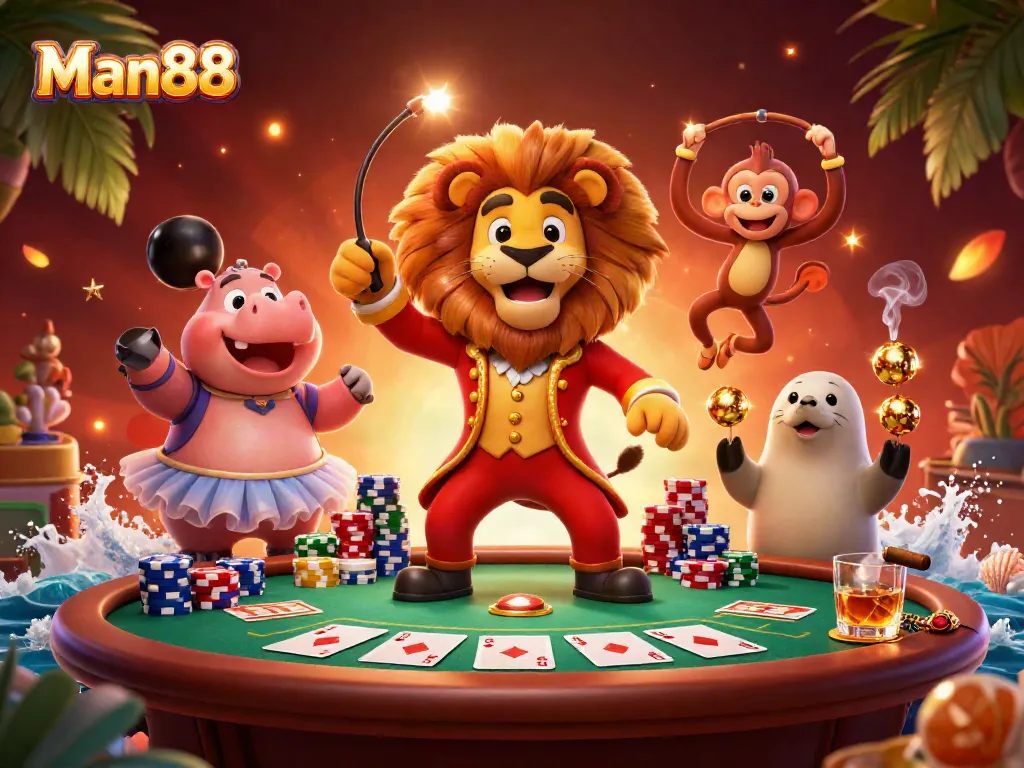 Engage in thrilling gameplay at Man88 with vibrant characters and poker elements transforming your betting experience.