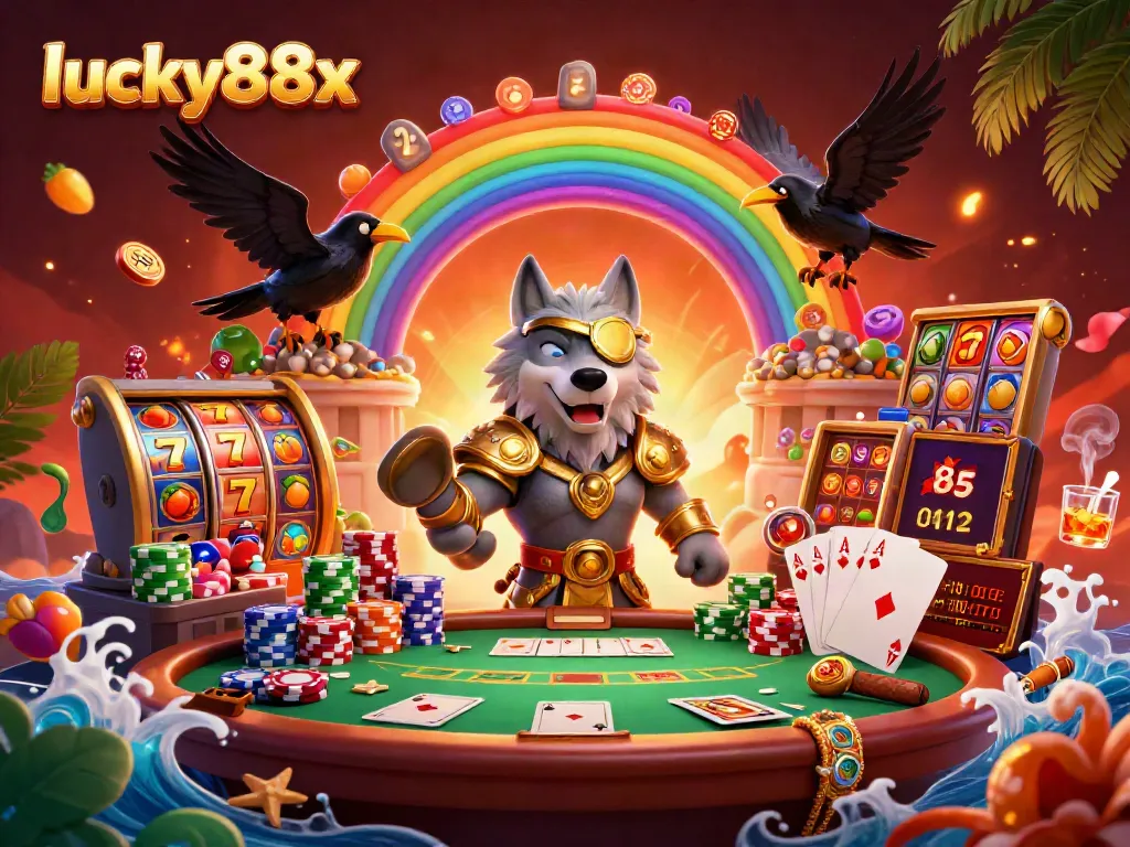 Engage in thrilling gameplay with lucky88x as Norwegian mythology enhances a vibrant casino atmosphere.