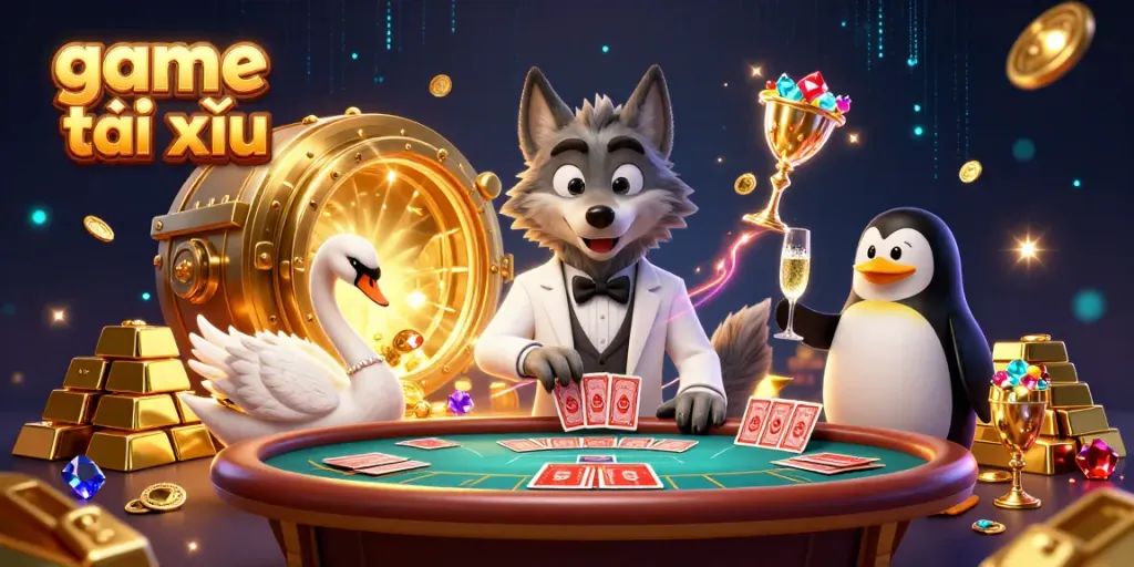 Experience the excitement of game tài xỉu with enchanting characters and stunning casino elements.