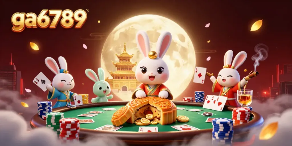 Engage in the thrilling world of ga6789 gambling with a dynamic scene showcasing traditional Chinese folklore elements and vibrant casino visuals.
