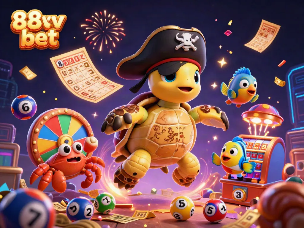 Win big with 88vv bet while enjoying exciting game elements in a vibrant casino scene.