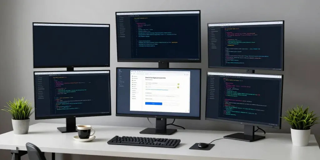 Affordable .co.uk domain registration in a professional developer workspace with modern tech integrations.