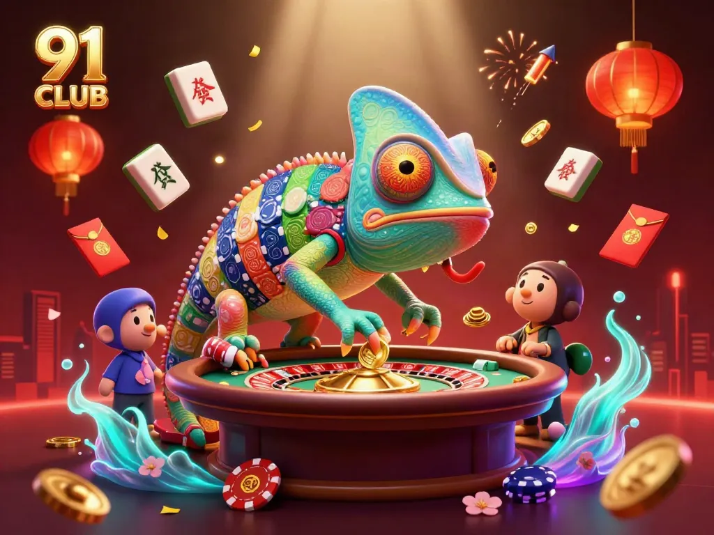 Experience excitement with 91 CLUB's vibrant casino scene featuring dynamic gameplay elements.