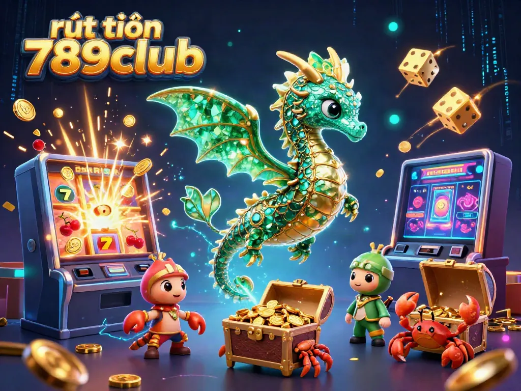 Withdraw cash seamlessly at rút tiền 789club with dynamic gambling action and colorful elements.