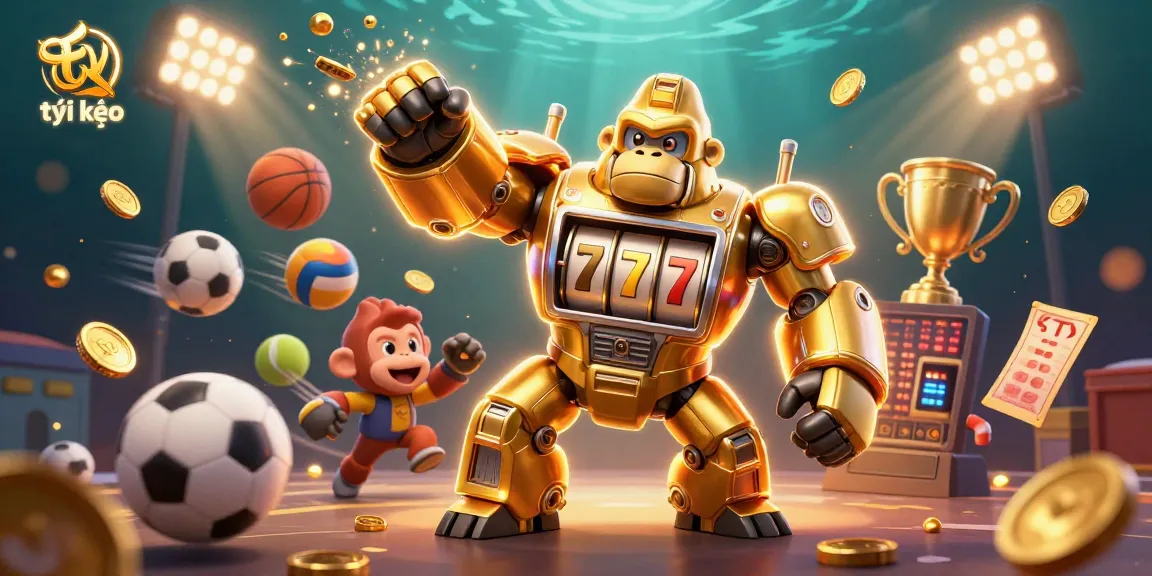 Experience the excitement of tỷ lệ kèo sports betting with dynamic 3D action in this thrilling illustration.