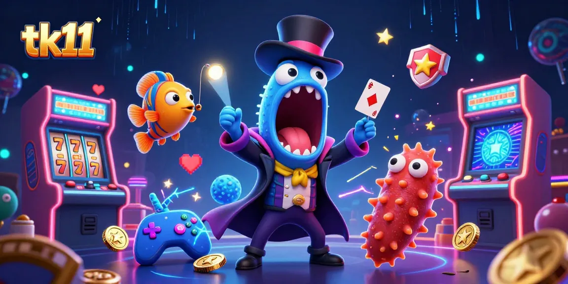 Experience thrilling gameplay and big wins with tk11's vibrant casino atmosphere illustrated in 3D.