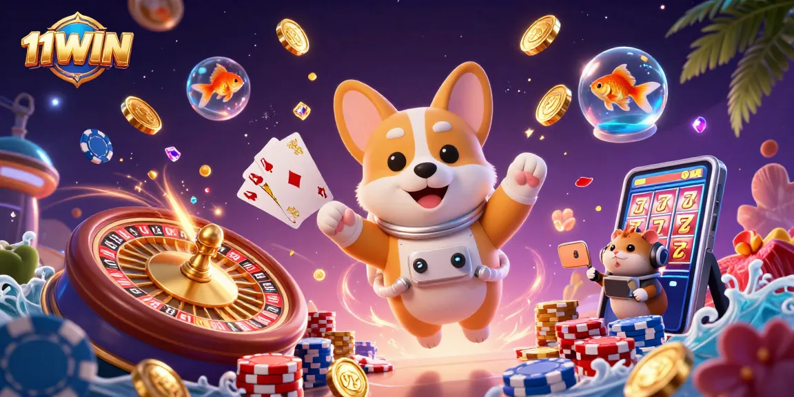 Engage in the excitement of 11WIN with 3D casino elements and vibrant characters!