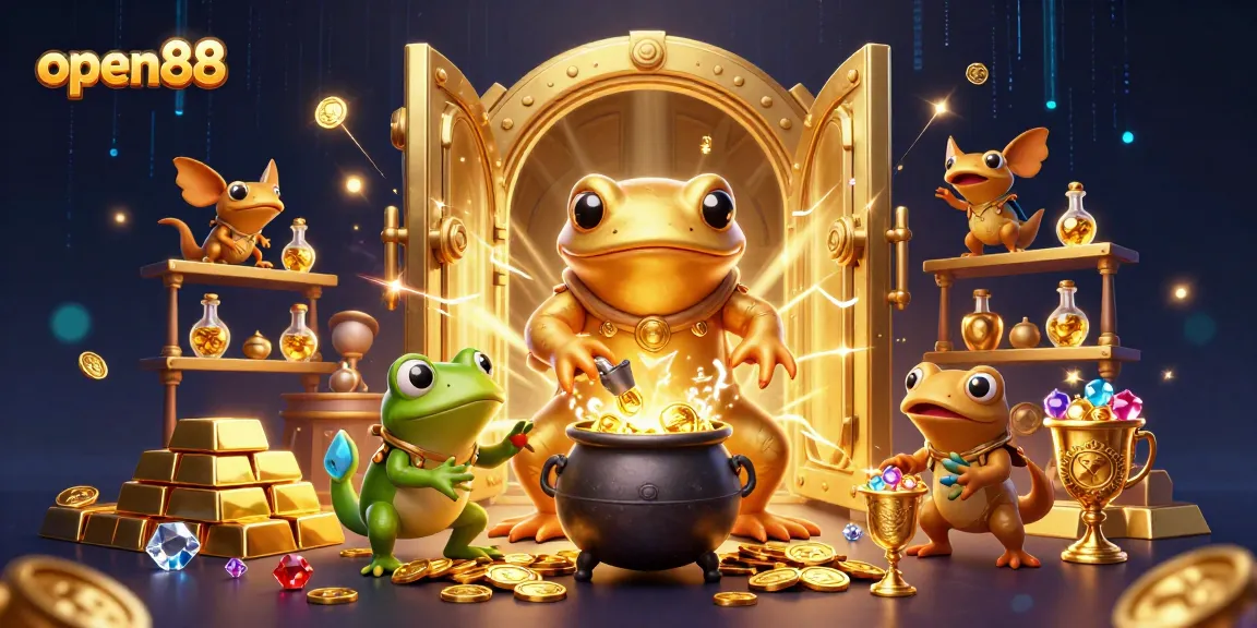 Engage with open88's thrilling casino adventure featuring a golden salamander alchemist.