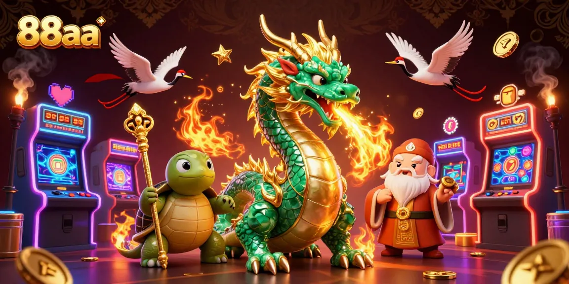 Experience captivating gameplay with the 88aa-themed 3D illustration featuring luck and fortune.