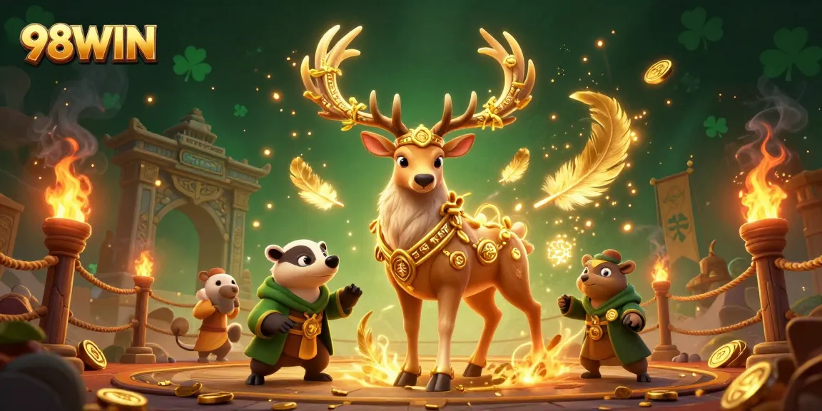 Engage in thrilling gameplay at 98WIN, featuring a captivating illustration with magical elements.